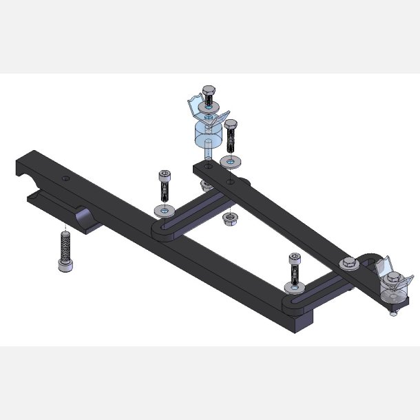 Udstdnings holder Rotax 92 mm, alu, komplet