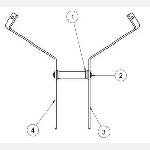 Holder til spoiler, �verst til 507 / 508