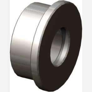 Centerskive for afstandsskiver v. spindel