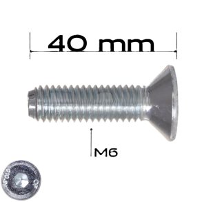 Undersnket Bolt, M6 X 40 mm