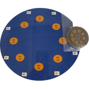 Vrktj til mling af svmmerhjde med udmlte dyser